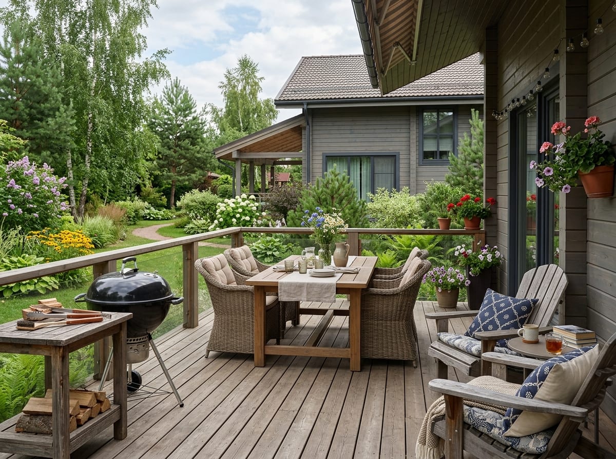 Семейная гриль-терраса, 22 м²
