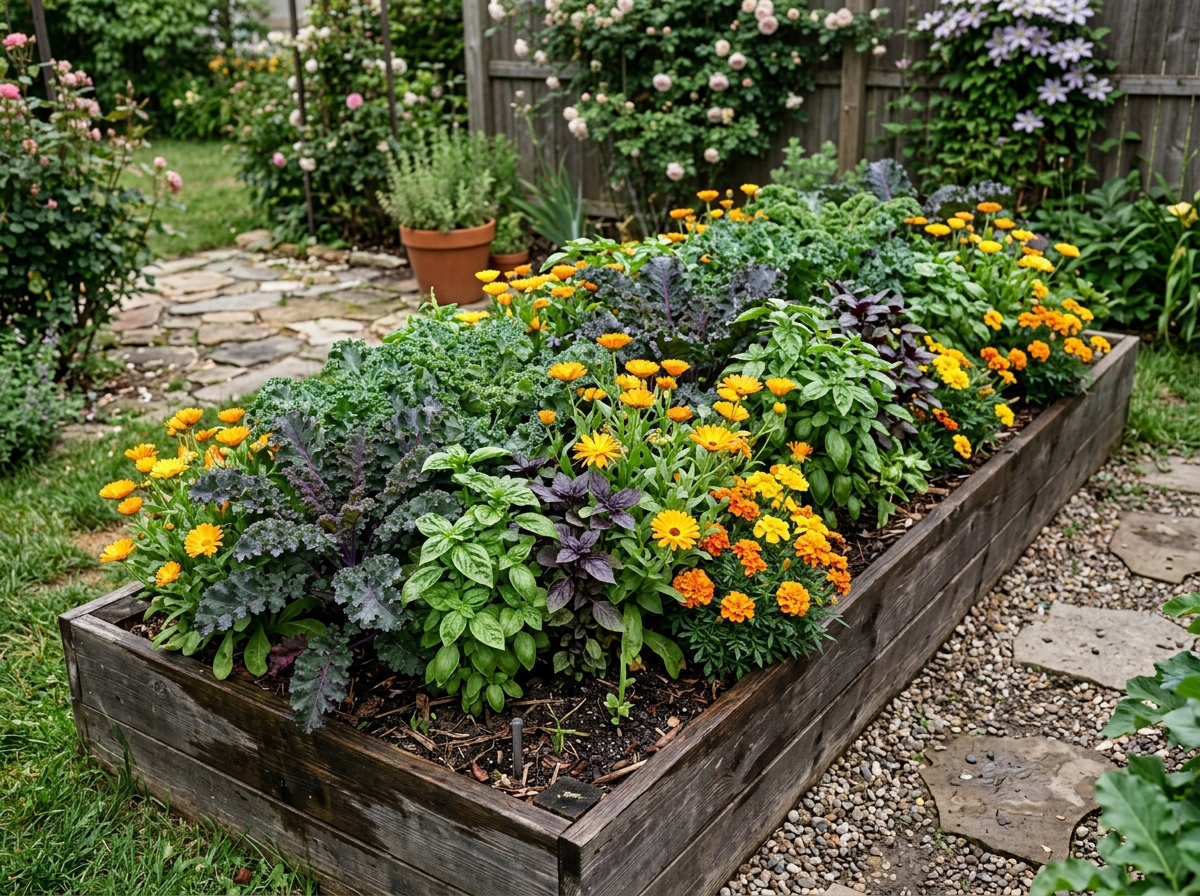 Огородный цветник (potager, кухонный сад)