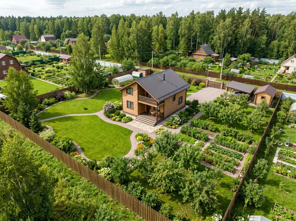 Квадрат 30×40 м — «усадебный»