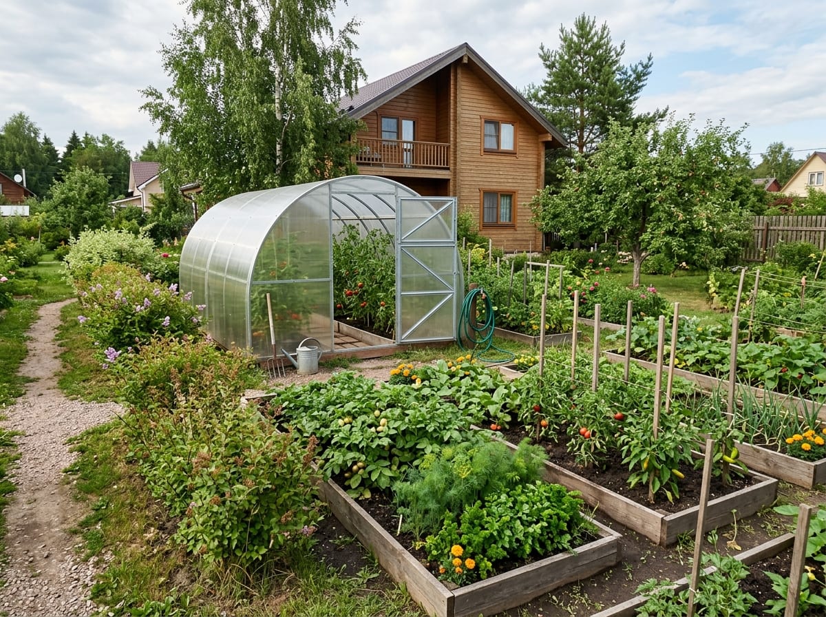 ХОЗ. ПОЛОВИНА · Огород и теплица — 12–15%